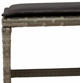 15 részes szürke polyrattan kerti ülőgarnitúra párnákkal