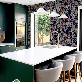 Arthouse Signature 1 Deco Tropical sötétkék fa mintás papír tapéta – 908003