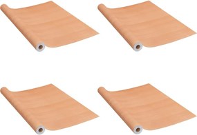 vidaXL 2 db japán tölgyszínű öntapadó PVC ajtófólia 500 x 90 cm