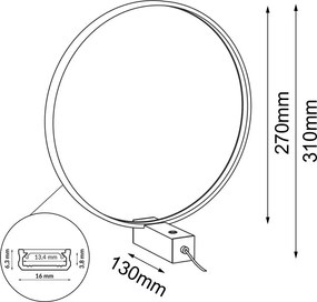 Antigo Agaro 2000 Asztali lámpa 1x8,4W/LED 4000K 1025lm IP20