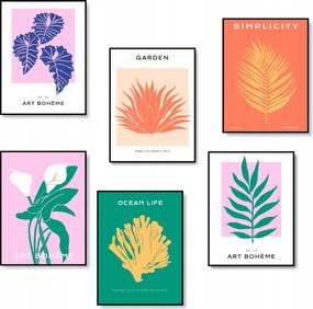 Konyhai Poszter A3 Szett 6 db-os Nappali Képek Virágok *Sok A3 minta