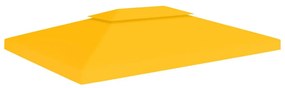 sárga kétszintes pavilon-tetőponyva 310 g/m² 4 x 3 m