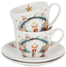 Karácsonyi porcelán csésze 270 ml 2 személyes Christmas Cuties 2 díszdobozban