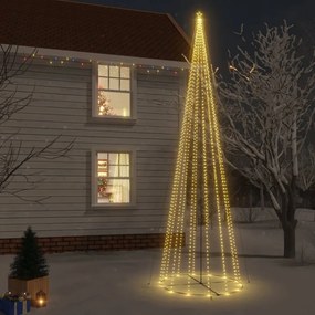 Kúp alakú karácsonyfa 1134 meleg fehér LED-del 230 x 800 cm