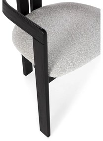 Fehér-fekete kárpitozott karfás étkezőfotel szett 2 db-os Eiden – MOME