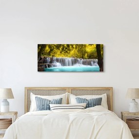 Kép - Vízesés, élénk színekkel (120x50 cm)
