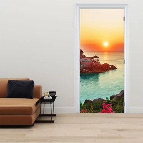 Fotótapéta ajtóra - Gyönyörű strand (95x205cm)