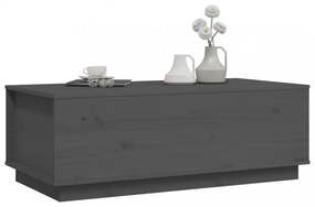 szürke tömör fenyőfa dohányzóasztal 100 x 50 x 35 cm