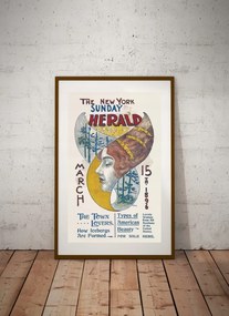 Régi poszter New York Herald March15 1895r.70x50cm