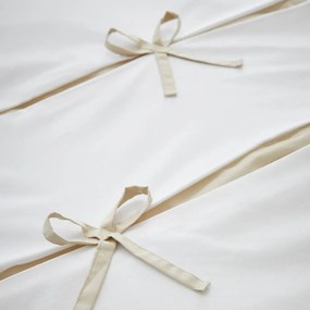 Fehér kétszemélyes ágyneműhuzat 200x200 cm Milo Bow – Catherine Lansfield