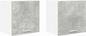 vidaXL Függő szekrény 2 pcs Beton szürke és fehér 40 x 31 x 40 cm