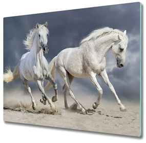 Üveg vágódeszka White Horse Beach 60x52 cm