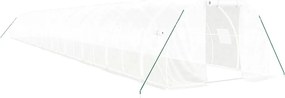 vidaXL fehér acélvázas melegház 66 m² 22x3x2 m