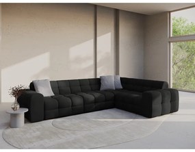 Fekete sarokkanapé (jobb oldali-L alakú) Kendal – Micadoni