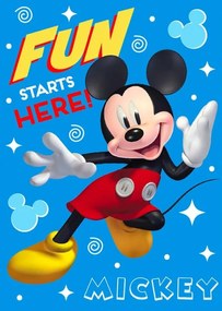 Gyerek gyapjú takaró Mickey Mouse kék 140x100cm Faro