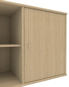 Natúr színű alacsony függő komód tölgyfa dekorral 133x61 cm Mistral – Hammel Furniture