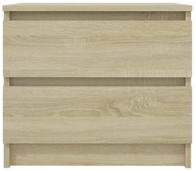 2 db sonoma tölgy színű szerelt fa éjjeliszekrény 50x39x43,5 cm