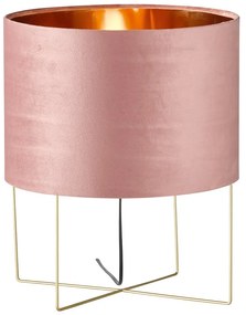 Rózsaszín asztali lámpa textil búrával (magasság 43 cm) Aura – Fischer &amp; Honsel