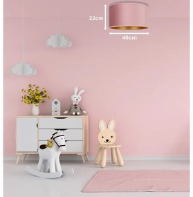 Duolla - Mennyezeti lámpa ROLLER 1xE27/15W/230V d. 40 cm rózsaszín/arany