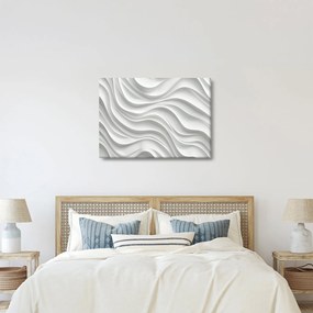 Kép - 3D fehér hullámok (70x50 cm)