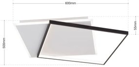 Orion DL 7-692 LED stropní stmívatelné svítidlo EMANUEL LED/50W/230V fehér/feket