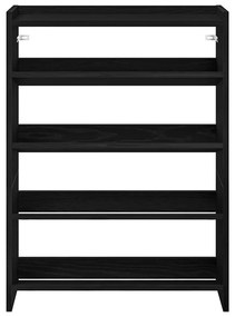 fekete szerelt fa cipőtároló szekrény 60x25x81 cm