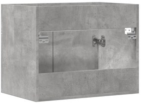 betonszürke szerelt fa mosdószekrény 60 x 38,5 x 46 cm