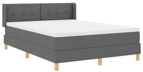 Boxspring ágy matraccal, sötétszürke, 160x200 cm, szövet