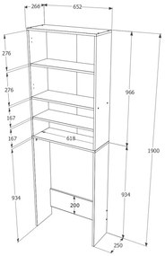 Usi Mosógép szekrény fehér