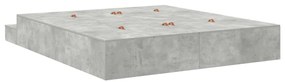 tárolóágykeret beton szürke 200x200 cm