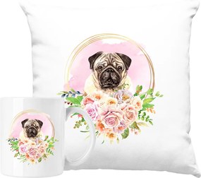 Bögre Szett Mopsz Párna Kutya Mém 1 Ajándék ötlet