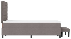 Box Spring Ágy Matraccal és Pad Taupe 120x200 cm Szövet