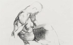 Flizelin tapéta falra Prémium Férfi vázlat 416x254 ragasztó