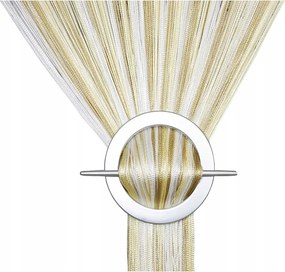 Függöny Spagetti Függöny 100x200 magasság spagetti vanília fehér cappuccino