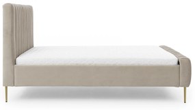 kárpitozott ágy háloszoba Nicole - 140x200, Velluto 2 / arany lábak