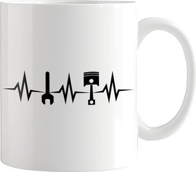 Nyomott Mintás Bögre Ideális Szerelőnek Kerámia 330 ML