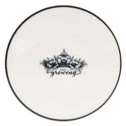 4 darabos porcelán étkészlet – fekete/fehér