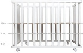 Fehér gurulós járóka 100x75 cm Style – Roba