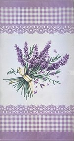 Pamut konyharuha 37x70 Levendulacsokor lila
