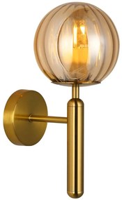 ITALUX WL-2324-1 BRO+AMB - Fali lámpa RAVENA 1xE27/5W/230V arany