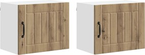 vidaXL Konyhaszekrény 2 pcs Artisan tölgy 50 x 31 x 40 cm Faanyag
