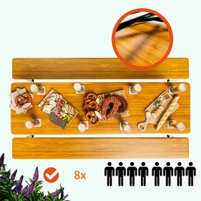 Casaria KLASIK sörpad készlet, 170cm, természetes barna