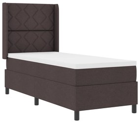 Boxspring Ágy Matrac Ezüst Barna 80x200 cm Szövet