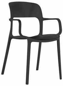 Fekete műanyag szék SAHA