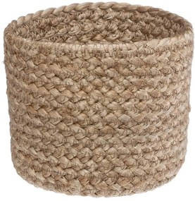 Kerek juta kosarak SEAGRASS készlet 3 db, fehér