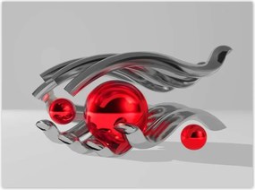 Poszterek 135x100 Piros gömbök a kézben