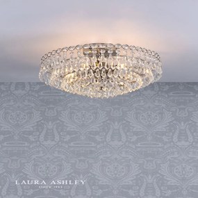 LAURA ASHLEY 3756041-Q ENID Kristály Mennyezeti Lámpa Polírozott Nikkel, Átlátszó G9 IP20