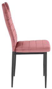 Sötét rózsaszín bársony étkezőszék szett 2 db-os Mandy – Støraa