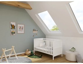 Fehér tömörfa babaágy 70x140 cm Alkmaar – Germania