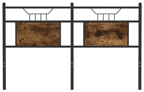 füstös tölgy színű szerelt fa és acél fejtámla 150 cm